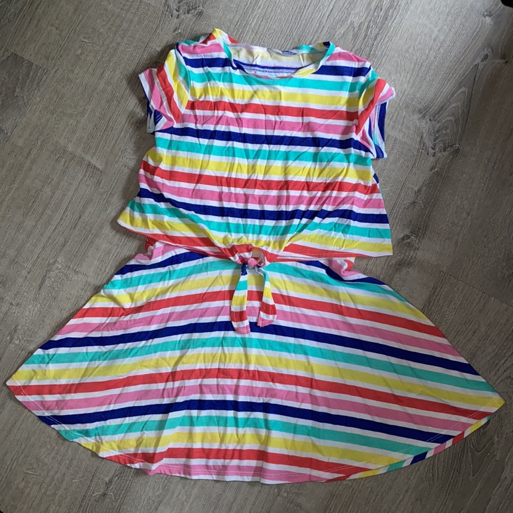 Arizona Jean Casual Striped Shirt Dress Size 7/8